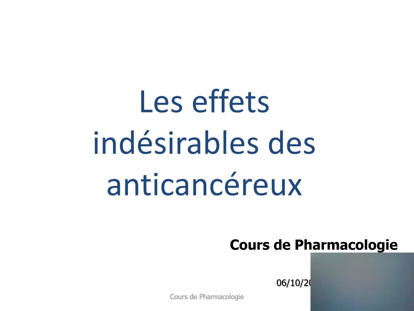 Les effets indésirables des anticancéreux